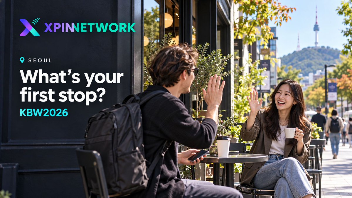 XPINNetwork's tweet photo. Seoul, what’s your first stop for KBW? 📍

A side event?
Coffee with someone you’ve only met online? ☕
Or straight to the hotel to drop your bags?

Before the main conference begins tomorrow, tell us where your week starts.

XPIN keeps you connected along the way. 💜

#KBW2026 https://t.co/Wufirnrykp