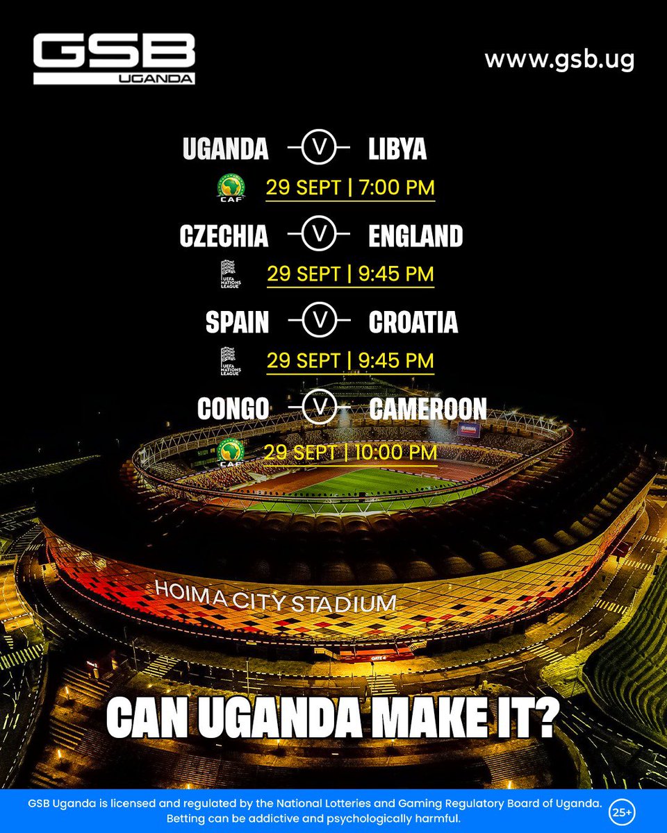 TheosBarham11's tweet photo. A Win for Uganda will see us top Group H with 4 points after Tunisia drew with Botswana yesterday.

I see Uganda winning at Odd 2.05 @GSB_Uganda
Click https://t.co/Z6kKMwfbRG to Play Now 

#THEOS #GSBMoments https://t.co/Uc16TAHQwF