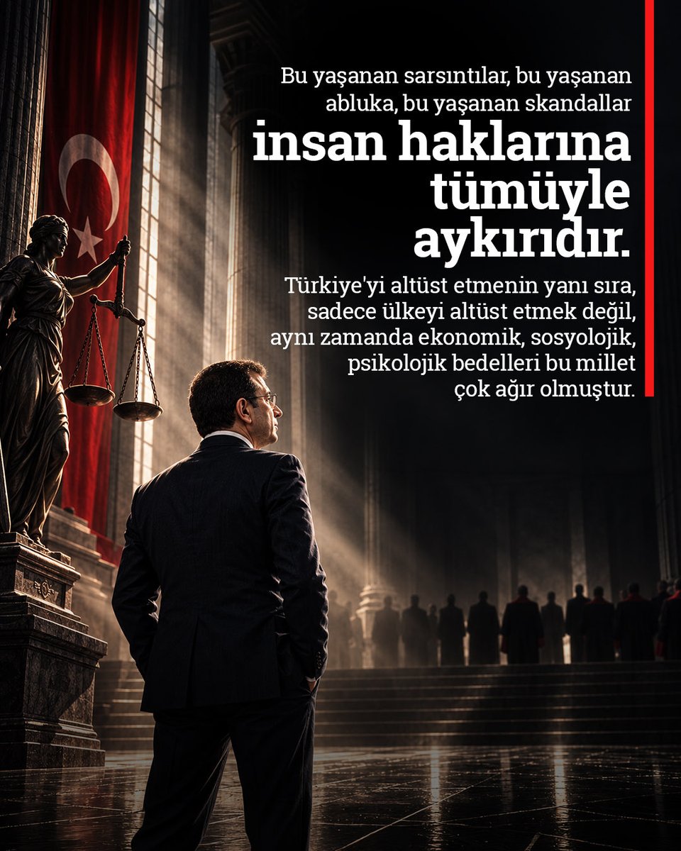 CA_iletisim's tweet photo. “Bu yaşanan sarsıntılar, bu yaşanan abluka, bu yaşanan skandallar insan haklarına tümüyle aykırıdır. 

Türkiye'yi altüst etmenin yanı sıra, sadece ülkeyi altüst etmek değil, aynı zamanda ekonomik, sosyolojik, psikolojik bedelleri bu millet çok ağır olmuştur.”

📍 Silivri / Casusluk Davası