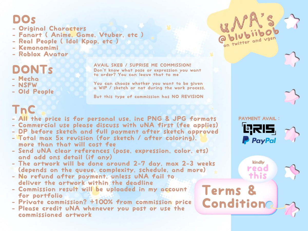 blubiibob's tweet photo. 🖍️ ♡ + ↻ are appreciated 💛

heLoo! ☝🏻 uNA’s opening chibi commission for local and international ⭐️❗️please kindly dm uNA if you're interested or want to discuss something first ヾྀི𐔌⌐ˆ⎚⩊⎚ˆ𐦯

avail on vgen too!
https://t.co/yHmcqnS0JR

#artidn #vgen #opencommission https://t.co/EaAFb2hoKy