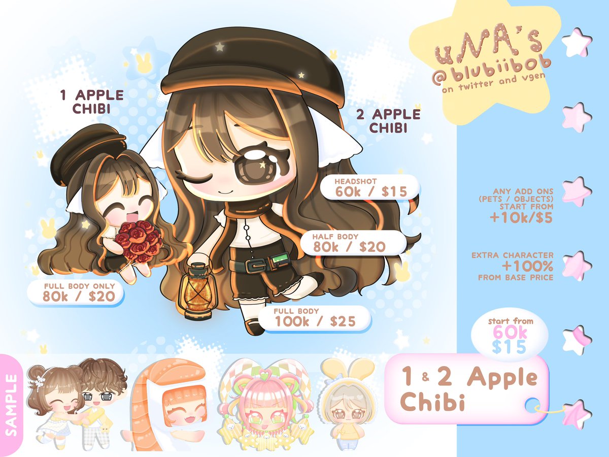 blubiibob's tweet photo. 🖍️ ♡ + ↻ are appreciated 💛

heLoo! ☝🏻 uNA’s opening chibi commission for local and international ⭐️❗️please kindly dm uNA if you're interested or want to discuss something first ヾྀི𐔌⌐ˆ⎚⩊⎚ˆ𐦯

avail on vgen too!
https://t.co/yHmcqnS0JR

#artidn #vgen #opencommission https://t.co/EaAFb2hoKy