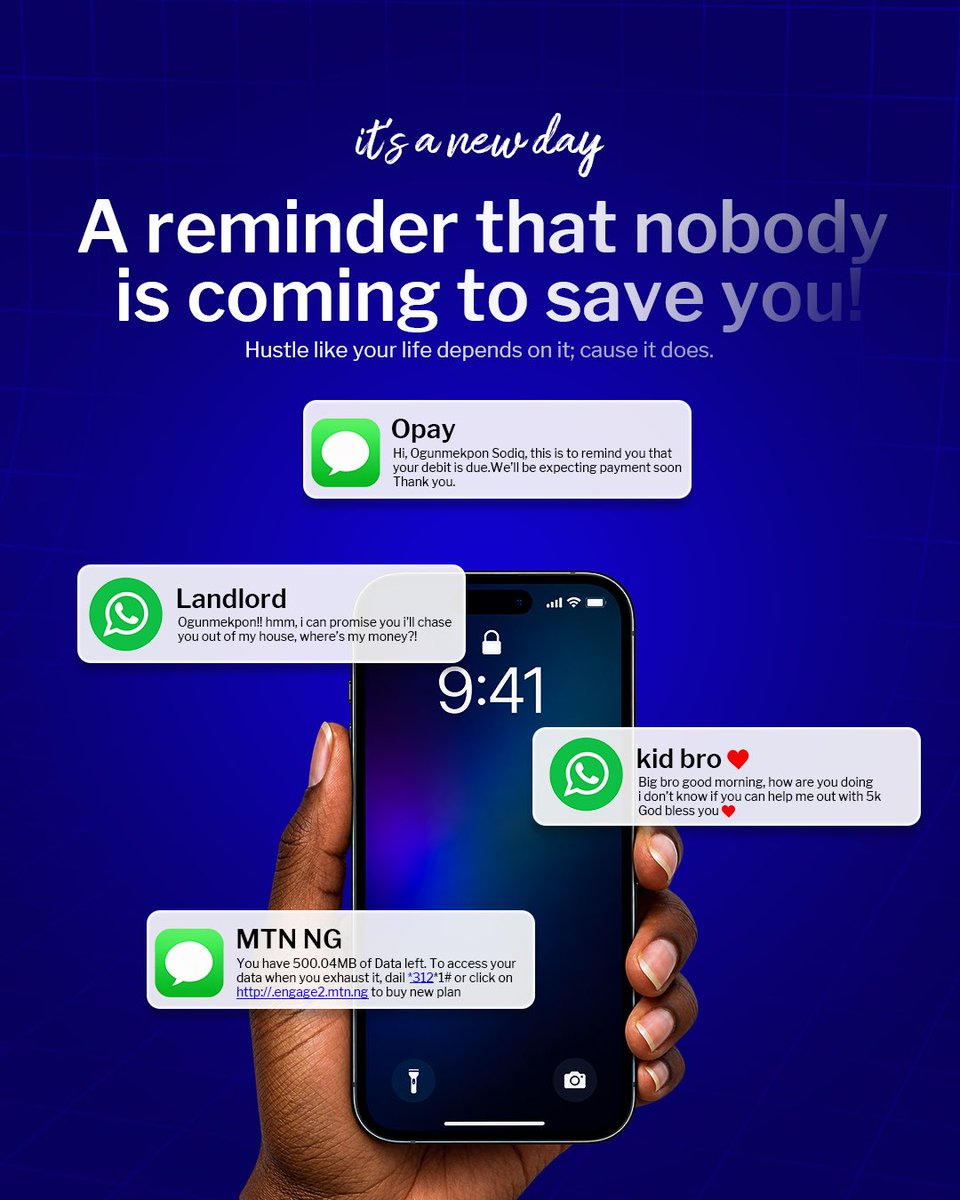 Tobidyzn's tweet photo. Good morning x
A gentle reminder 📌 
Light no Dey so it will be a while before I come online 🥲🚶‍➡️ https://t.co/hBtBLGfSv8