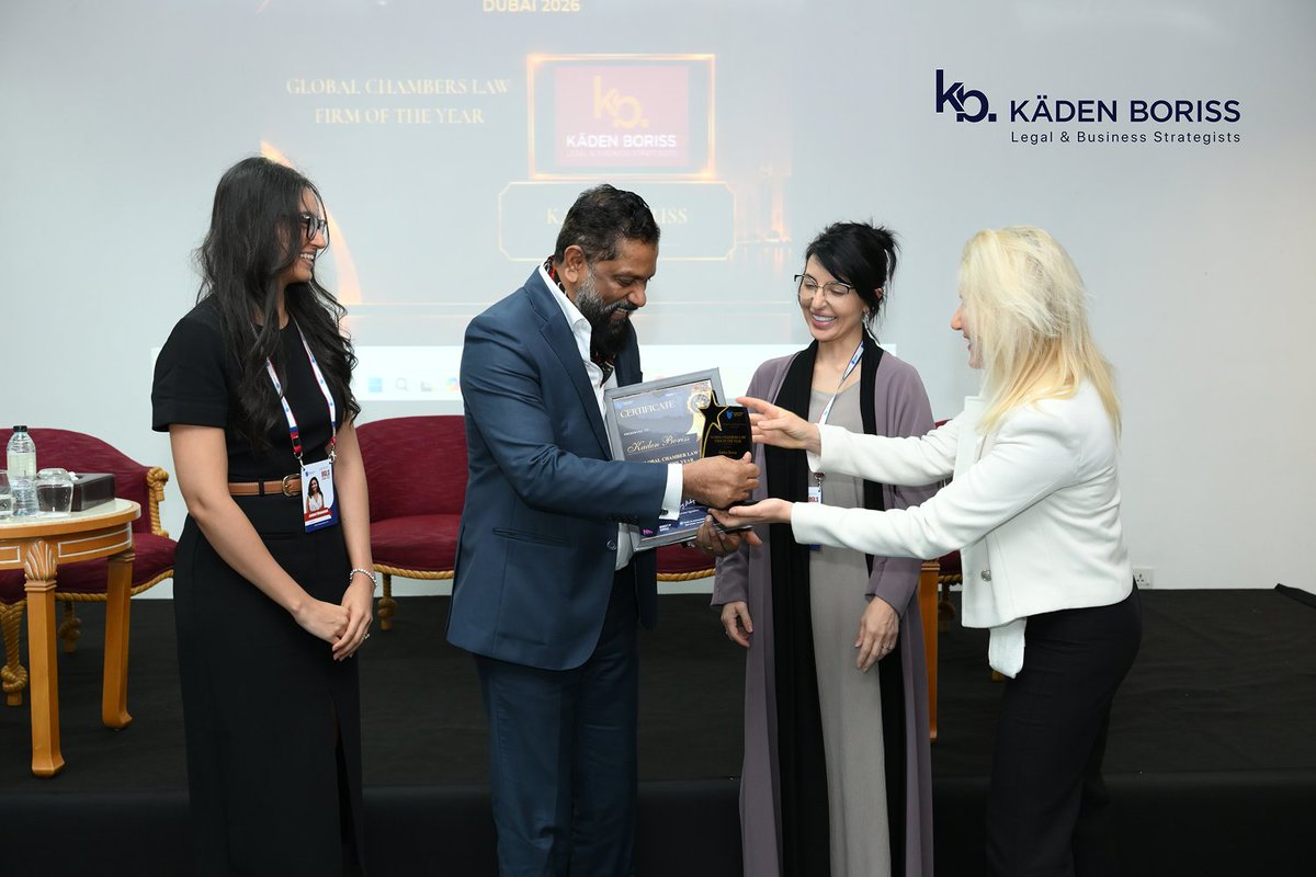 kadenboriss's tweet photo. Our Global Executive Chairman, Dr. Sunil Ambalavelil, received the Global Chambers Law Firm of the Year award at the Bespoke Global Legal Summit, Dubai Edition 2026!

Thank you to the organisers for the honour, &amp; to our clients, partners, and colleagues who make this possible. https://t.co/8xIIgZ8L5u