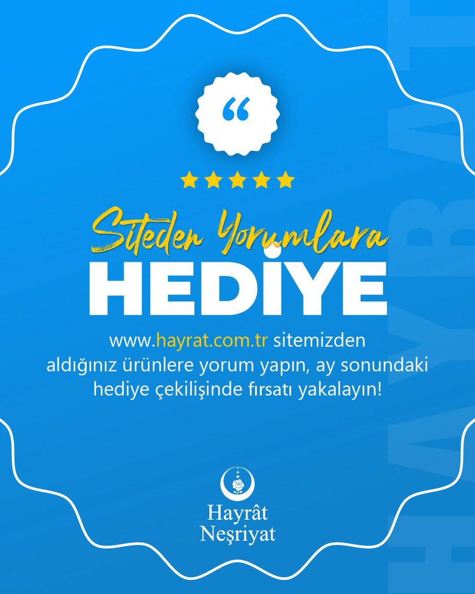 hayrat's tweet photo. 🎁 Sitemizdeki ürünlere yapılan yorumlar arasından her ay bir yoruma hediyemiz var!

***Yorumların internet sitemizden satın aldığınız ürünlere yapılması gerekmektedir.

#islamicgift #islamihediye https://t.co/ogeZ543f7N