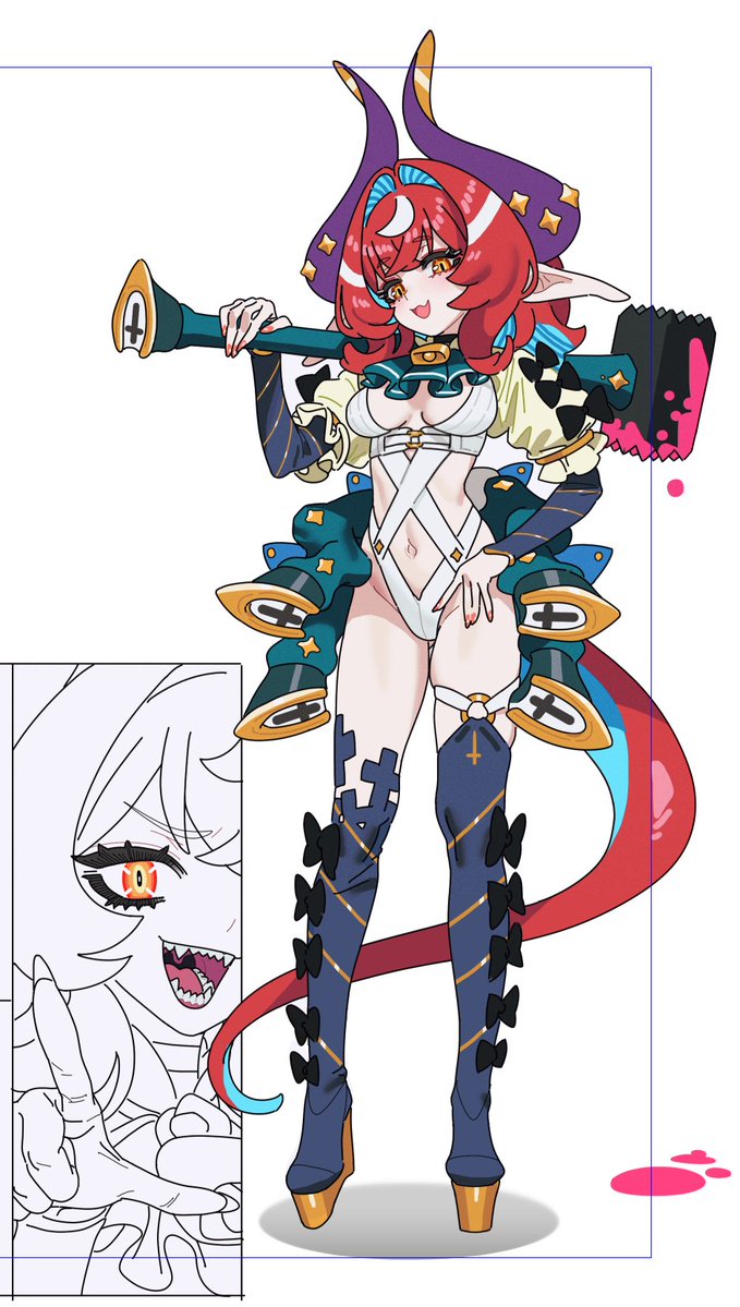 sarcophage11km's tweet photo. c109 新刊の作業中です。🫡
登場悪魔(DEMON)です。😈 https://t.co/m53ecWXFUN