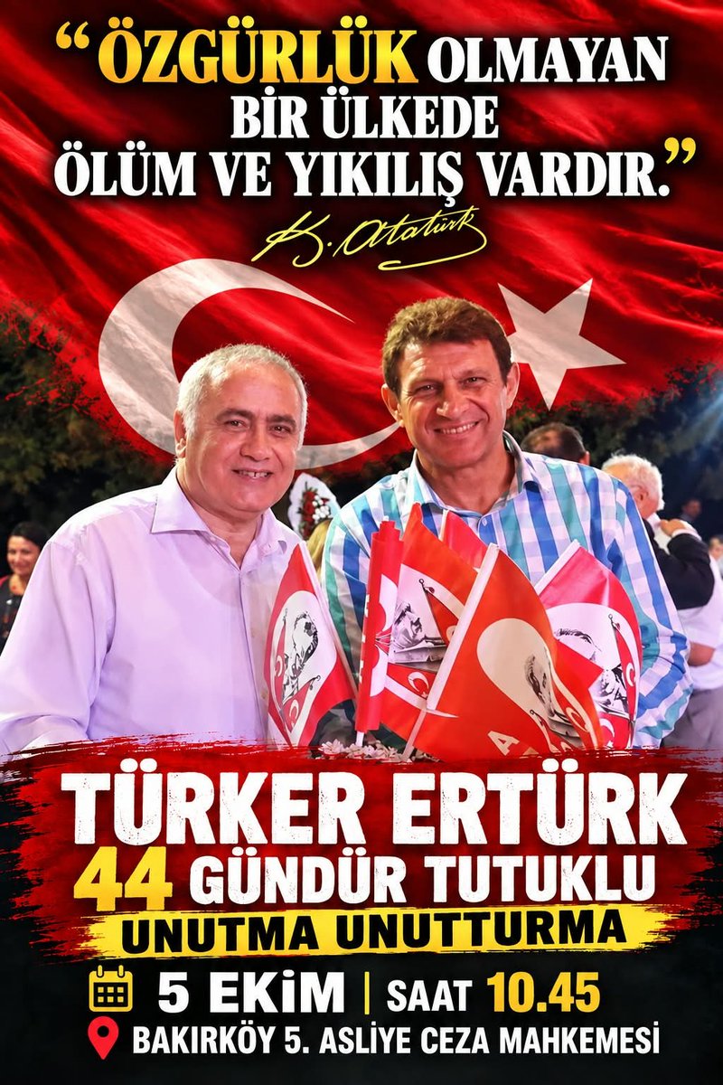 profsaltik's tweet photo. Em. Amiral Türker Ertürk’ün  avukatı Ayhan Yıldızel’in duruşma sonrası çığlığı  (8 Eylül 2026):           
“Bu gün Bakırköy 5. Asliye Ceza Mahkemesinde duruşmada, müvekkilim Türker Ertürk’ün;       
- ortada bir suç ve suçlu bulunmamasına,       
- tutuklama kararının hiçbir hukukal gerekçesi olmamasına karşın,       
- tutukluluğunun devamına karar verilmiştir.       
...       
Bu durum salt bu davaya ya da müvekkilimize özgü değil.        
Türk halkının çoğunluğu yargı organlarının,  iktidarın politikalarının aracı olarak kullanıldığını anlayıp karşı duruş sergileyene dek,  bu vb. uygulamalar sürecektir.   Burada hukukçuların yapabileceği bir şey yoktur.”    
...      
AKP/RTE, bu ürkünç (vahim) gerçek ve tarihsel uyarıyı dikkatle not etmeli ve artık durmalıdır. 
Acil HUKUK DEVLETİ, 
DEMOKRATİK CUMHURİYET!