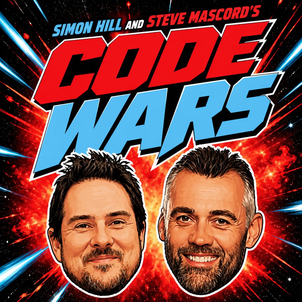 SteveMascord's tweet photo. Myself and @simonhill1894 are recording the second-ever episode of Code Wars tomorrow! Throw some questions at us! https://t.co/LF554uyq3r