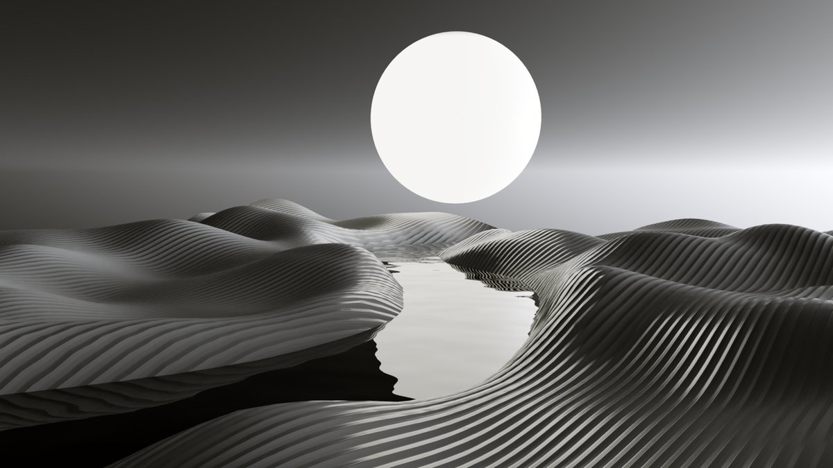 RaulPoyatosFoto's tweet photo. ๐โจ Paisaje de otro planeta...
Dunas onduladas, un lago espejo y esa enorme luna blanca que ilumina todo con una calma extraterrestre.
Creado 100% en Blender.
ยฟTe transporta a otro mundo? ๐๐จ๐
#Blender #3DArt #CGI #SpaceArt #SciFiLandscape #DigitalArt #Procedural #BlenderArt๐ดโโ ๏ธ https://t.co/EMCYVVlC4r