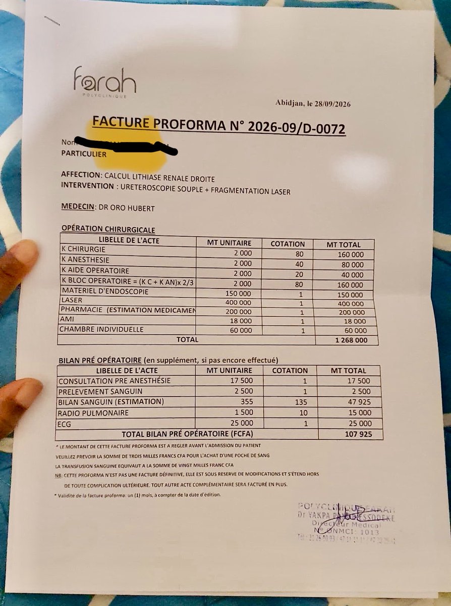 TakeAllOfMe69's tweet photo. Bonjour à tous 
Une sœur de cette TL, actuellement à Abidjan, doit être opérée en urgence pour éviter de graves complications. Avec peu de moyens, elle se tourne vers nous pour solliciter notre aide. Peu importe le montant, chaque contribution compte. 🤲🏾 https://t.co/wf4zO3URzF