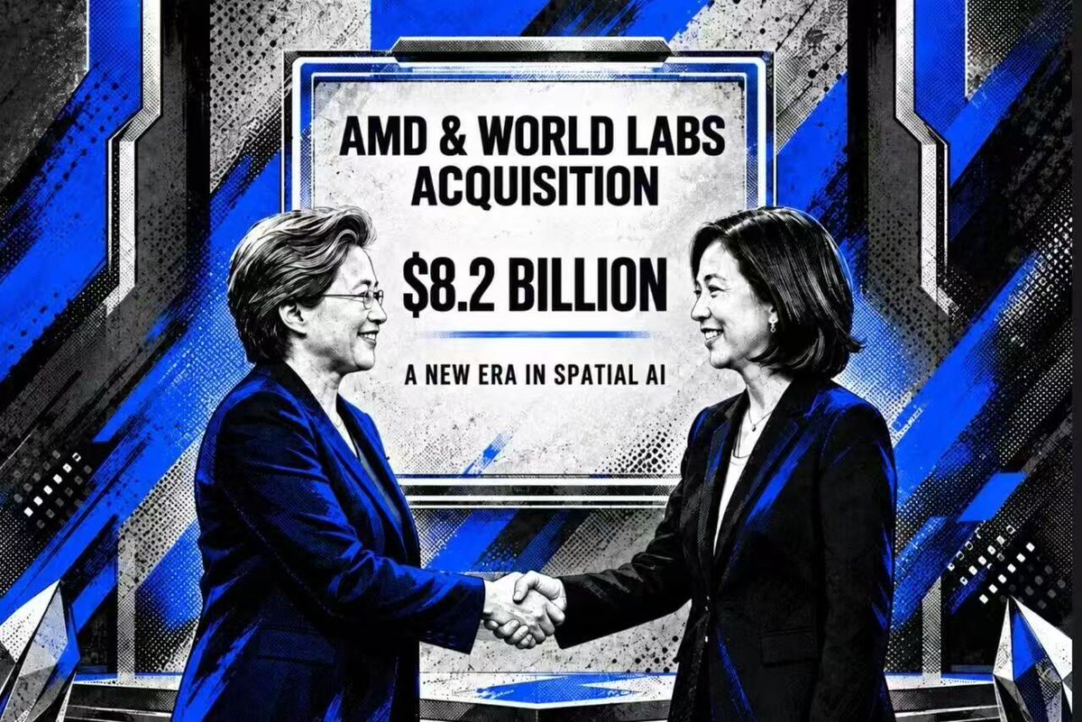 HeddaMacDonald5's tweet photo. Chip Queen "Buys" AI Queen for $8.2 Billion...https://t.co/gma837dSy8
#AMD #WorldLabs #FeiFeiLi #ArtificialIntelligence #PhysicalAI #SpatialIntelligence #AIChips #Semiconductors #Robotics #GenerativeAI #LisaSu #AIInfrastructure https://t.co/VEi689SXMP