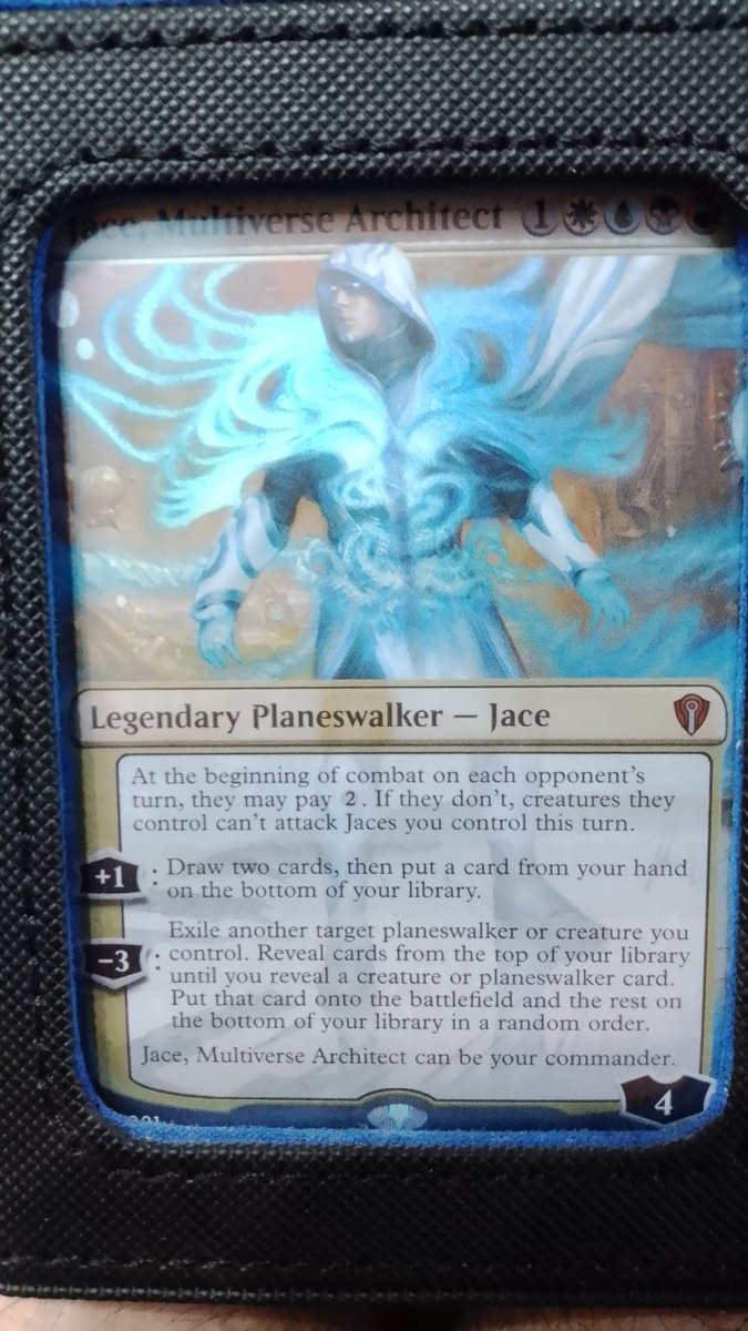 condecabroni's tweet photo. Me he pillado el precon commander de reality fracture, pero me tocaba las narices que no fuera penta, pues hay cartas verdes de planeswalker o de esa nueva mecánica de "empoderar a jace" que valen mucho la pena, asi que a lo salomónico me he metido el jegantha de companion XD https://t.co/Wq1w67pa7r