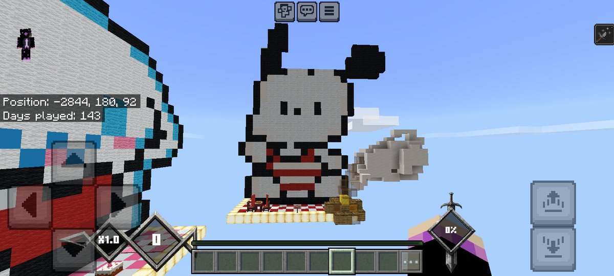 Purpanrae's tweet photo. Welcome to another day, another old build. (Part 1)

I built Sanrio Characters for someone's birthday🎂🎉🎊... :D

#minecraftㅤ https://t.co/ToqCwV5dAU