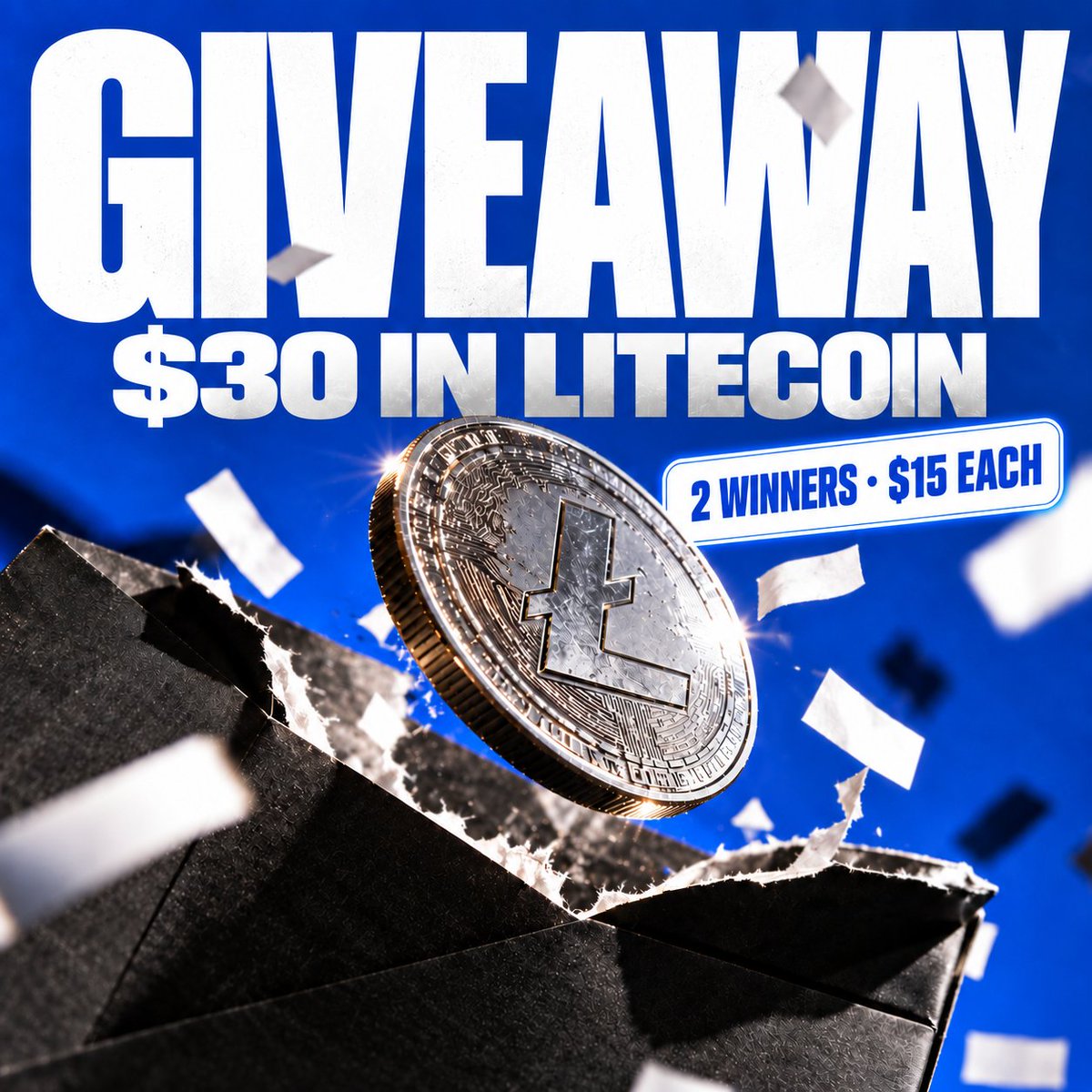p1eakcs's tweet photo. 🚨 $30 LITECOIN 2x winners GIVEAWAY 🚨

2 winners. $15 in LTC each. 💸

Want in?
✅ Follow @p1eakcs , @Cashfreecodes 
❤️ Like
🔁 Repost
👥 Tag 2 friends below

Winners picked in 7 days, good luck! 🍀 https://t.co/kPiLsfvh38