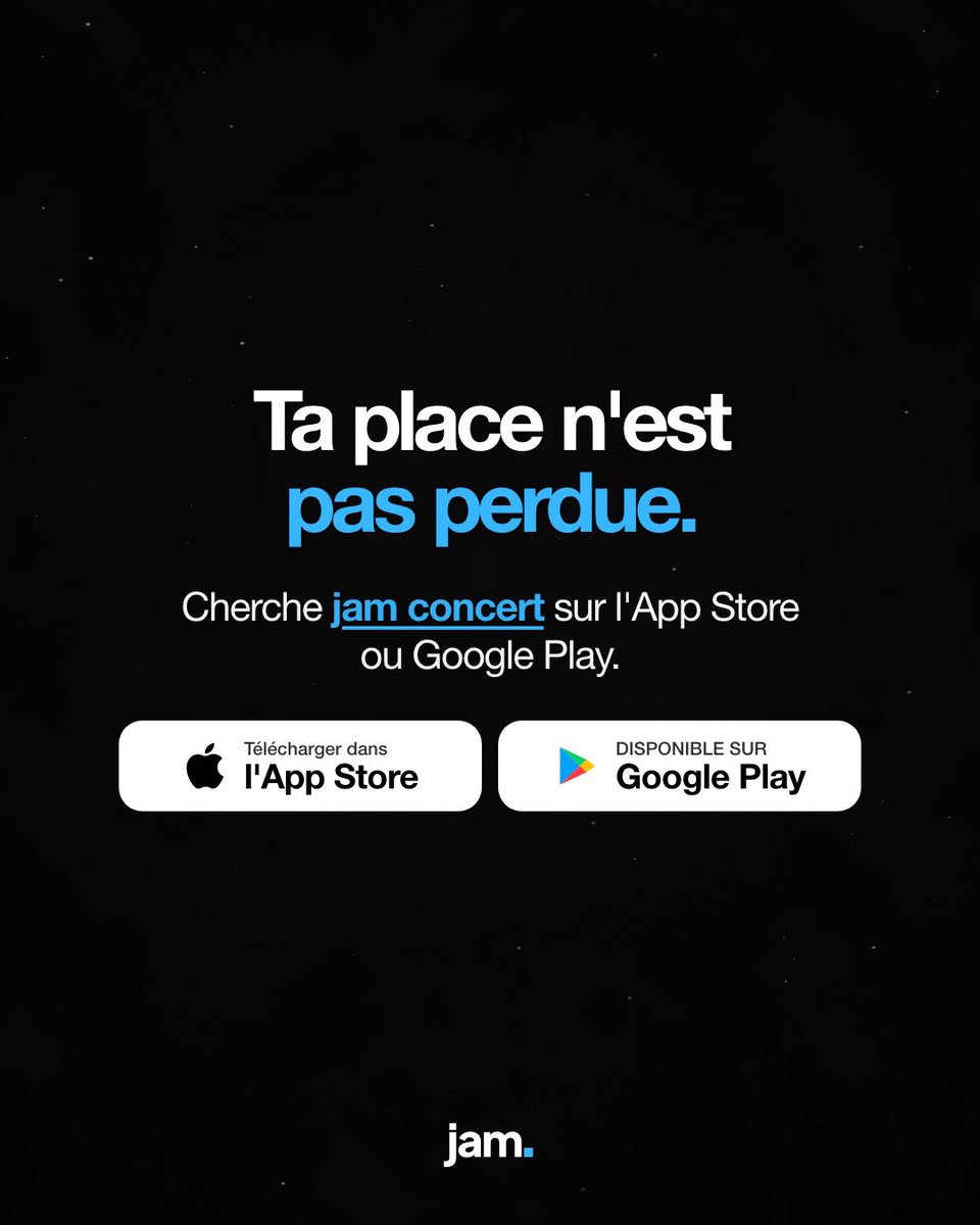 jamapp_fr's tweet photo. Arrêtez de payer vos places 4 FOIS le prix en revente ! 

Concert complet ? Des places reviennent au prix normal sur la billetterie officielle.

Le hic : elles repartent en quelques minutes. Jam Concert vous prévient dès qu'elles reviennent dans la seconde 🫰🏼

Disponible sur iPhone et Android