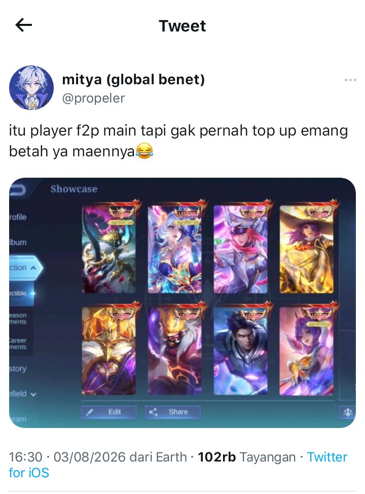 kazuuMeoww's tweet photo. #mityosha mlbb au

player sultan tapi poke
                  vs
player kere tapi jago https://t.co/tDK1EmC59A