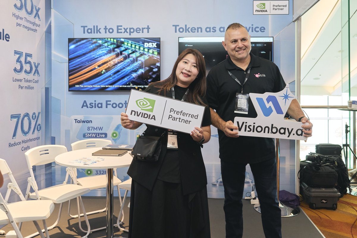 visionbayai's tweet photo. Tech Week Singapore 2026 — Day 1 Wrapped! 👏

Great connecting with enterprise customers and industry partners today! We showcased GPU Compute, Token Platform &amp; AI Factory.

Missed us today? Tomorrow is the final day!

📍 Booth #5-N41
📅 Sep 30 | Final Day https://t.co/1c1bbIcixQ