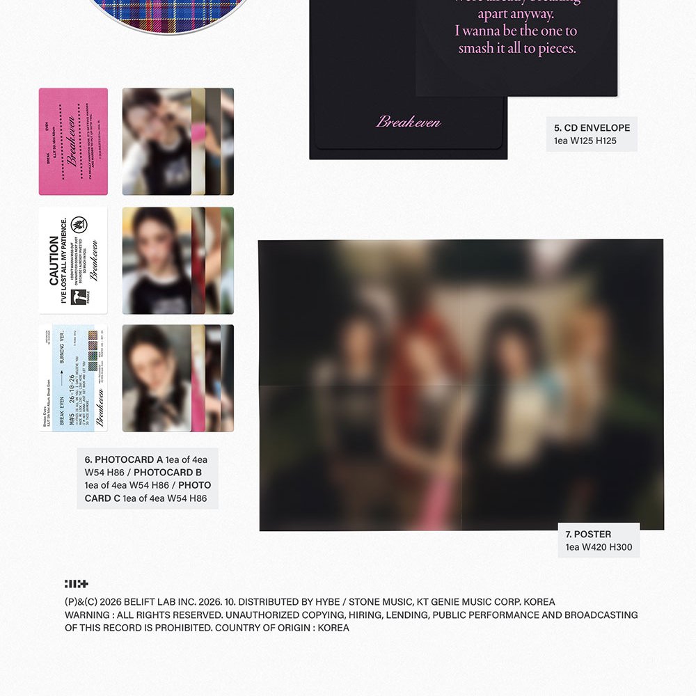 Vpoca_us's tweet photo. [ILLIT] ILLIT 5th Mini Album 'BREAK EVEN'

✔️BURNING Ver. / QUIET Ver. / MAD Ver.
◦ PHOTOBOOK
◦ BOOK BAND
◦ CD
◦ CD ENVELOPE
◦ STICKER
◦ POSTER
◦ PHOTOCARD A / B / C

📍 https://t.co/PVyvwSezck
📅 2026. 9. 29 ~ 2026. 10. 22
🎁 Special Gift: Vcoin 1,200 https://t.co/w2QuRgV1Gl