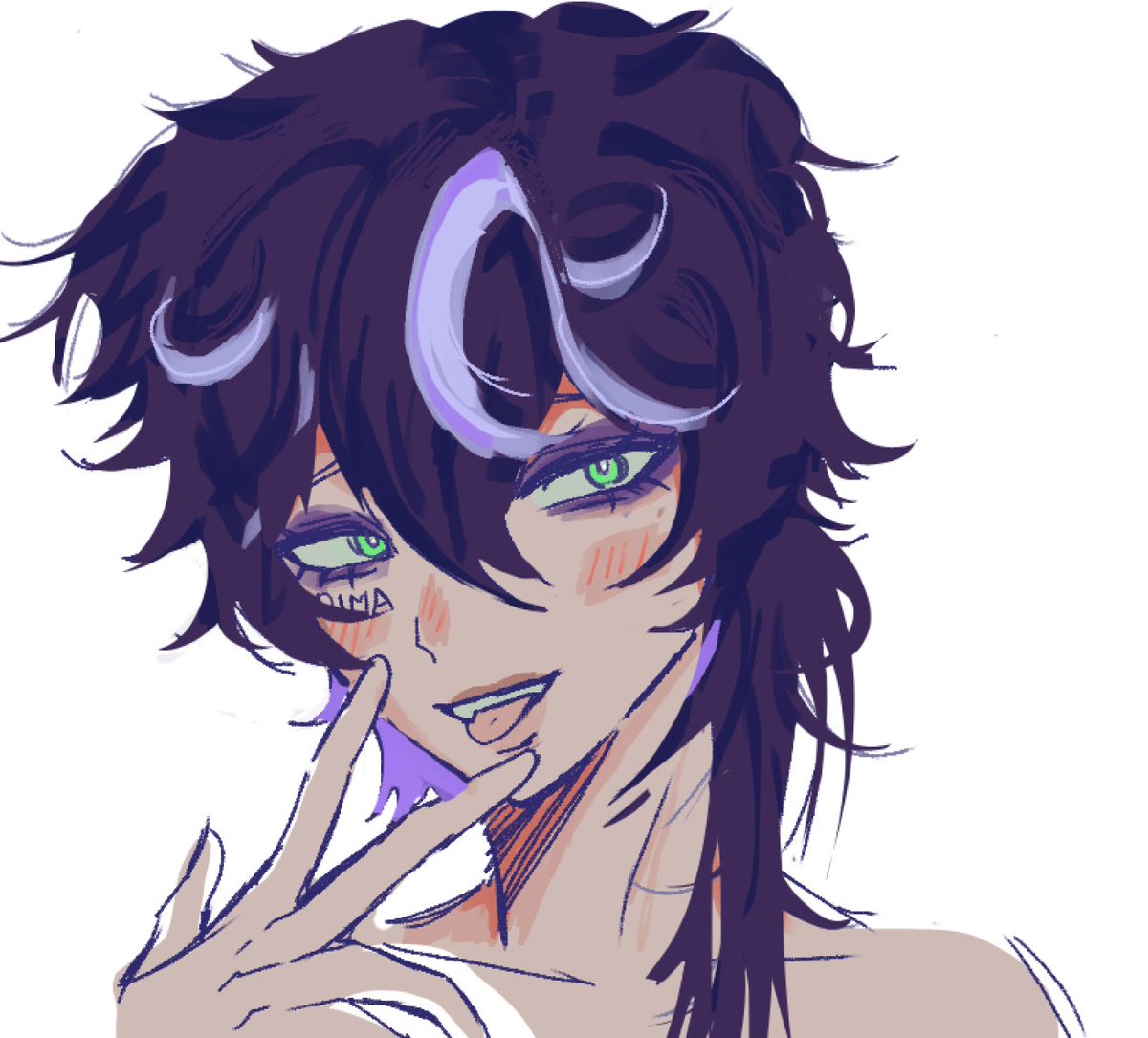 stell4rgl1mmer's tweet photo. hi dima nation i played around w lasso tool. i cant decide what i want his hair 2 look like plz bear with me #ocart #alnstoc https://t.co/vRYcmNrED8