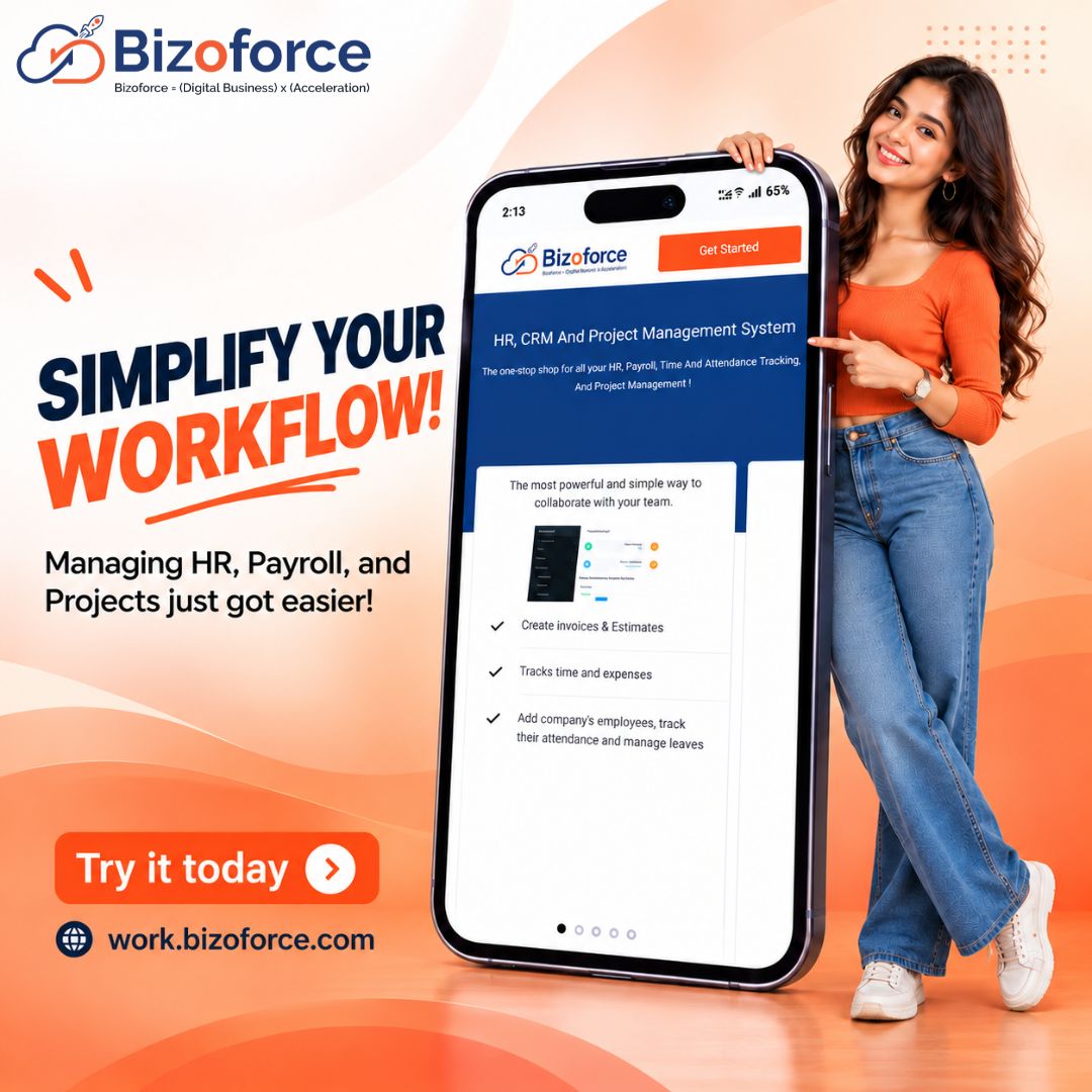 Bizoforceinc's tweet photo. ๐ Simplify Your Workflow with Bizoforce!
Manage HR, Payroll, Attendance & Projects effortlessly โ all in one place. ๐ผโจ
๐ Try it today: https://t.co/mkzUlMexSG
#Bizoforce #HRManagement #PayrollManagement #ProjectManagement #BusinessAutomation #WorkSmarter #DigitalWorkplace #Productivity