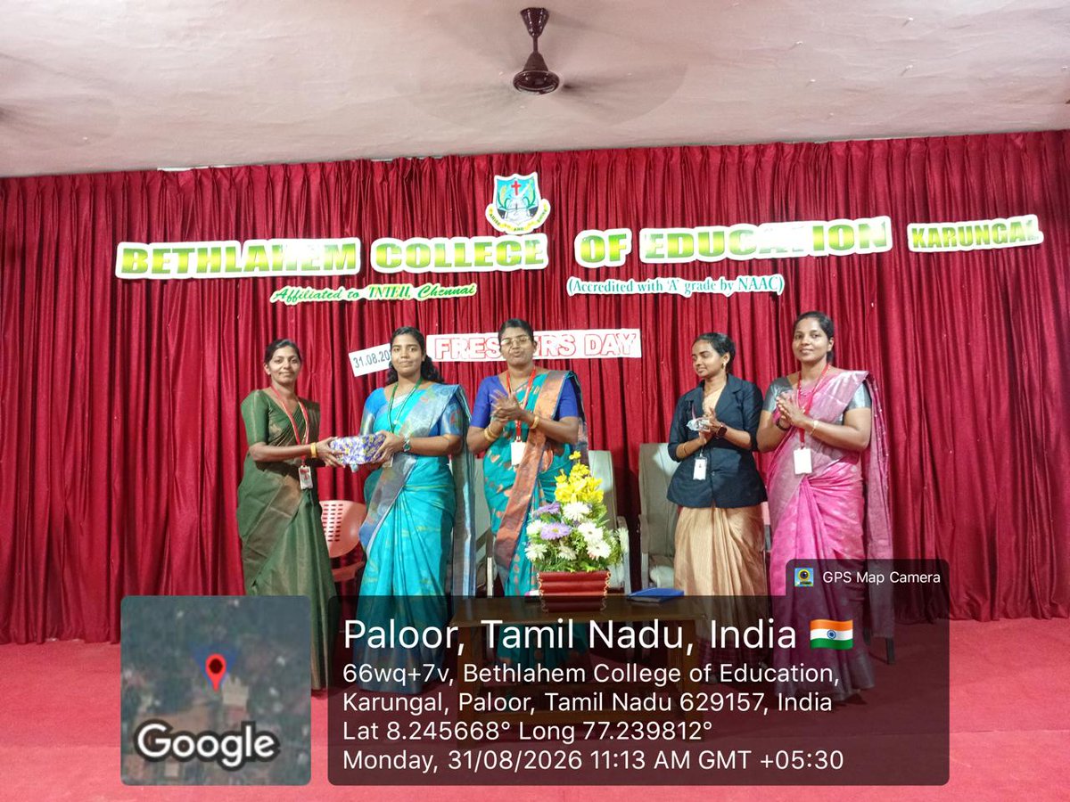 BethlahemB's tweet photo. Bethlahem College of Education celebrated Freshers’ Day on 31st August 2026 with great enthusiasm. https://t.co/GXE0iiy1cc