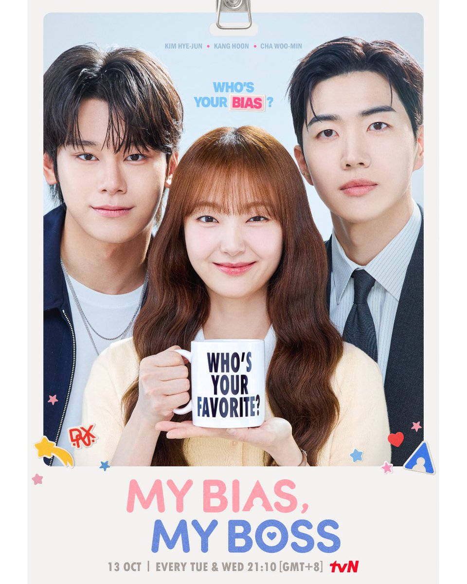 tvN_Asia's tweet photo. Joining the company to meet her ultimate idol sounds like a dream… until her CEO enters the picture. 💘⁣
⁣
#MyBiasMyBoss⁣
Premieres 13 Oct | Every Tue &amp; Wed 21:10 (GMT+8)⁣
⁣
#tvNAsia #BestKoreanEntertainment #KimHyeJun #KangHoon #ChaWooMin⁣ https://t.co/XpdWLexgFC