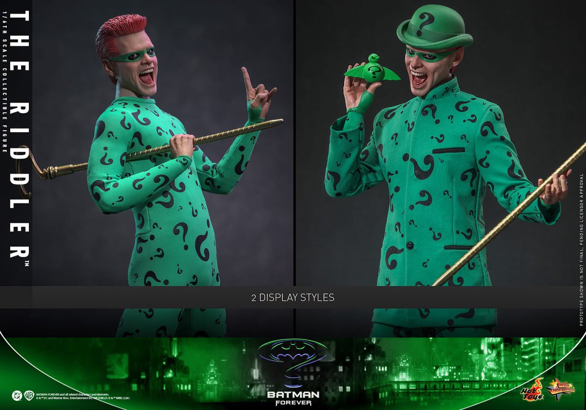 6thscale_KaWu's tweet photo. 【Batman Forever - 1/6th scale The Riddler™ Collectible Figure】
“Riddle me this, riddle me that, who's afraid of the big, black bat?” – The Riddler
New announcement!
Part 4
#TheRiddler #BatmanForever #DC #HotToysCollectibles #SixthScale https://t.co/MoATDRhbNf