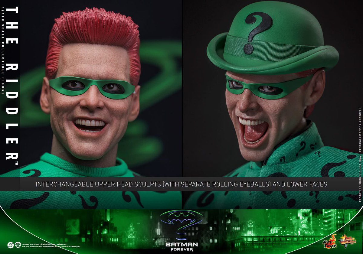 6thscale_KaWu's tweet photo. 【Batman Forever - 1/6th scale The Riddler™ Collectible Figure】
“Riddle me this, riddle me that, who's afraid of the big, black bat?” – The Riddler
New announcement!
Part 4
#TheRiddler #BatmanForever #DC #HotToysCollectibles #SixthScale https://t.co/MoATDRhbNf