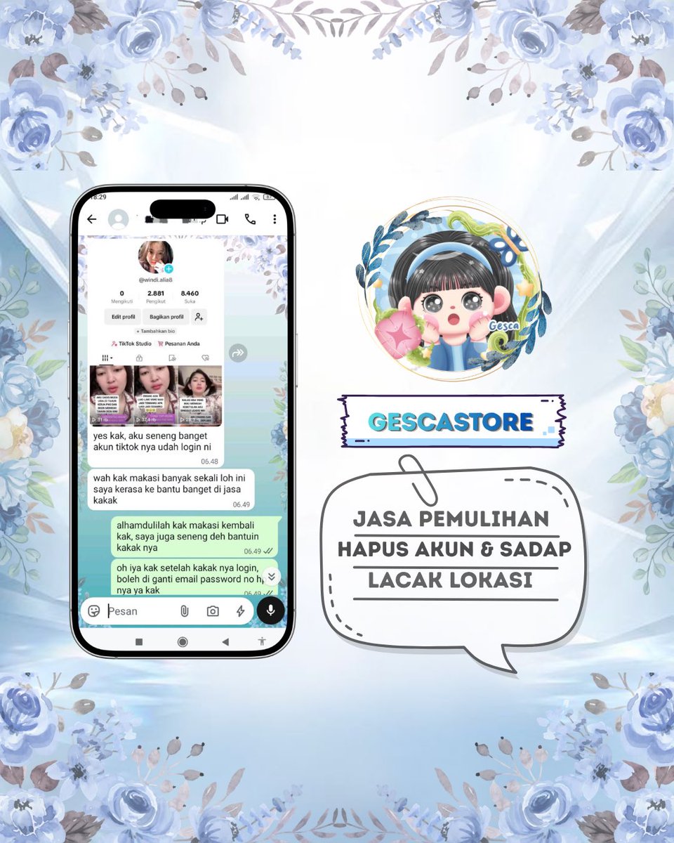 Brenda_demi's tweet photo. 🔗Menyediakan Jasa pemulihan Akun &amp; Jasa Hapus akun, Jasa Lacak, Sadap WhatsApp

🔗Jasa balikin akun  ,Facebook, Tiktok,Linkedlin, Gmail, Line, all sosmed

🔗Hapus akun Facebook, Instagram, Line, Twitter, YouTube, &amp; lain nya

Full testi, Fast Prosess, WhatsApp Di Bio https://t.co/wnvfFMAcnG