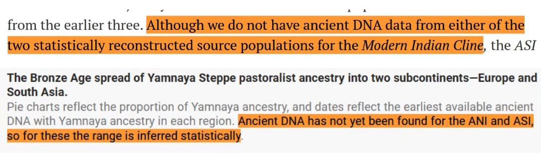 SR1_aryan's tweet photo. @AgentSaffron Brahmins aren't having highest steppe in South Asia. 
You are sharing from 2019 report, lot of new info and questions has been placed after 2019.
The same 2019 paper has said - Steppe Ancestry seen  in ancient samples, 1200-300 BC was female Mediated. https://t.co/27S15X02Qb