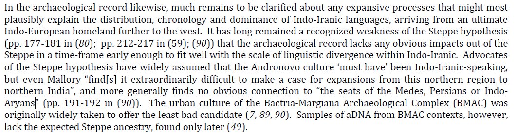 SR1_aryan's tweet photo. @AgentSaffron Brahmins aren't having highest steppe in South Asia. 
You are sharing from 2019 report, lot of new info and questions has been placed after 2019.
The same 2019 paper has said - Steppe Ancestry seen  in ancient samples, 1200-300 BC was female Mediated. https://t.co/27S15X02Qb
