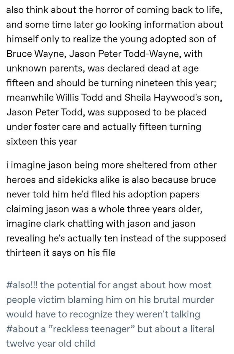 verophiliac's tweet photo. @_internett_ i once read someone hc that bruce actually lied about jason's age when he first took him in and ran with it, so here's my ramblings from way back on tumblr https://t.co/bc1tOJwPsL