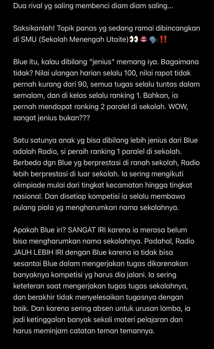 Anomaly_Hytam21's tweet photo. Brainrot prompt nyawit anuan itu apalah #RadioBlue highschool au

Yg mw pake ini buat nulis/ngelanjutin bleh bgt pake yh, krn ak jg gtw nulis paan ini WKWKWKKWKWKWK https://t.co/jNAdk21dKd
