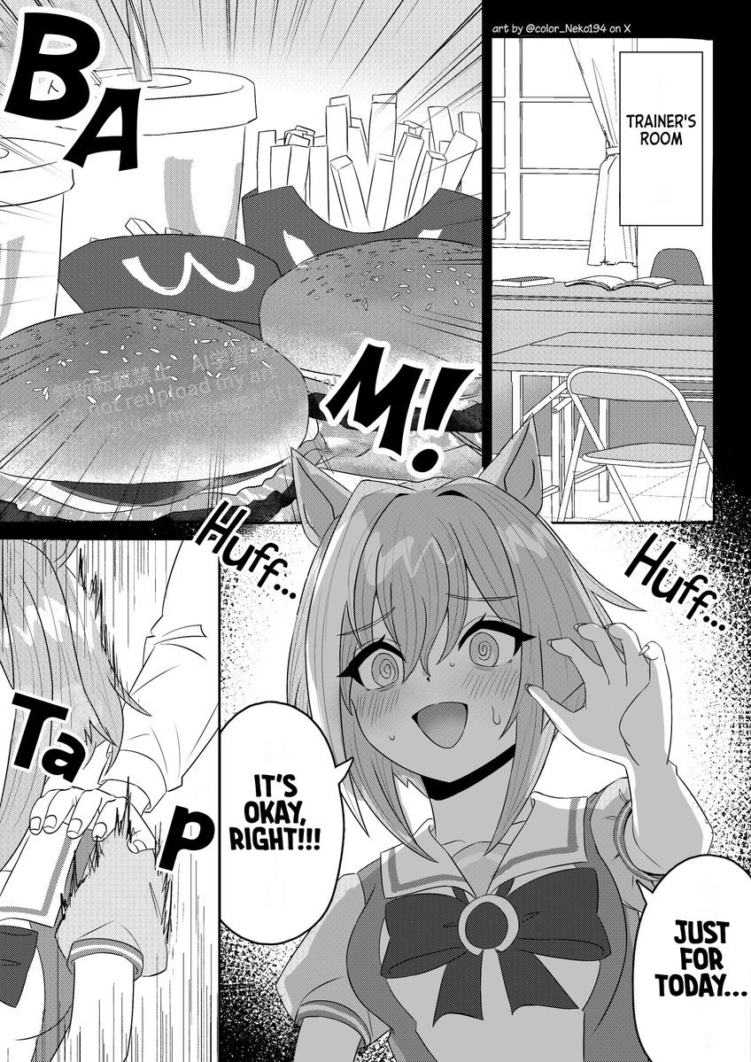 cewcowr's tweet photo. TL EN
Cheval at her stress limit (1/3)
art by @color_Neko194 

#umamusumeㅤ https://t.co/17Xfo8BjkH