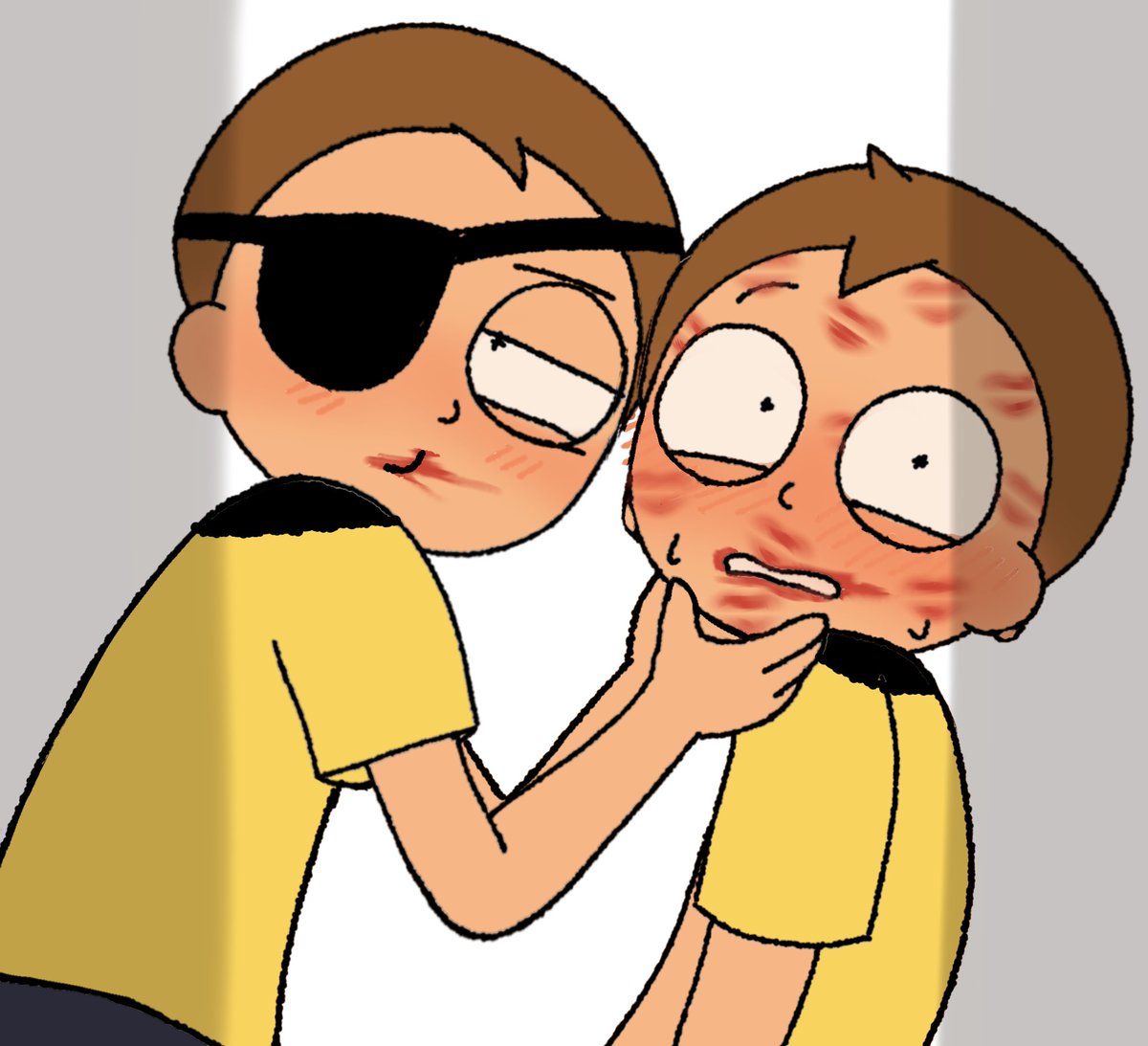 ch103z's tweet photo. kiss ll #mortycest #rickandmorty #rnm #fanart #art #mortysmith #evilmorty #fyp https://t.co/5VICFF8IDj