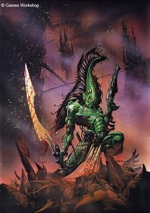 nuttyscorpion's tweet photo. Tried making a dire  avenger exarch into that one beautiful exarch artwork. I feel like I failed. Maybe if I get a howling banshee set I can cut the hair off and use it’s on him. Much to consider. https://t.co/WwciFeV9gW