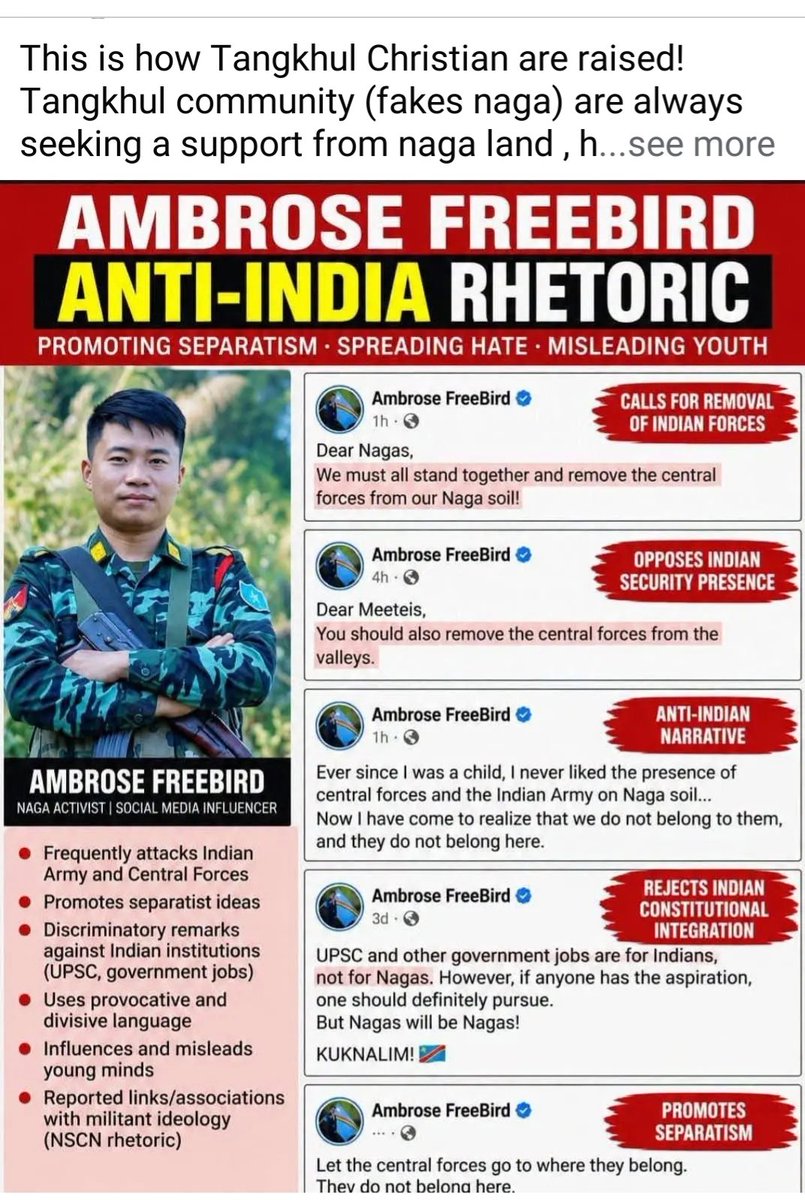 sominthang's tweet photo. Arnab Goswami and Abhijit Chavda  and Gen Bakshi should learn to correctly identify who truly threaten the peace and security of India. Turning a blind eye to the Secessionist group and pointing accusing fingers at a loyal citizens of India only exposes hypocrisy.
@GeneralBakshi @AbhijitChavda
@ArnabGoswami_rt @republicnews2