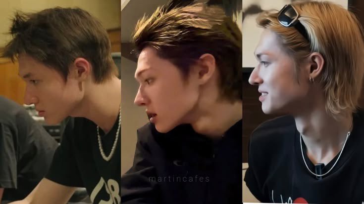 corbetis's tweet photo. martin’s hair evolution needs to be studied https://t.co/p4gCdOMhla