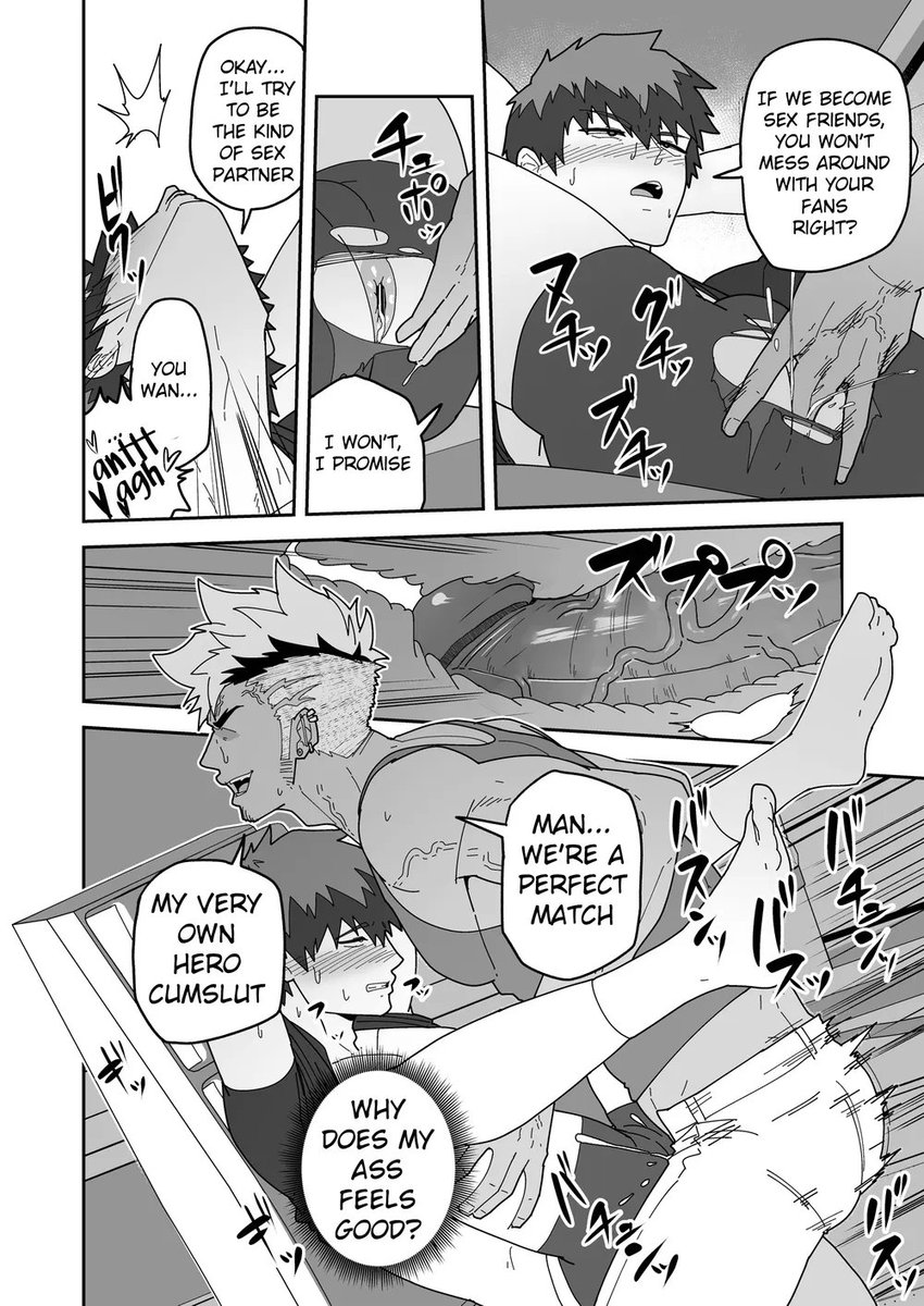 nemesis50065's tweet photo. Parece que el héroe de fuego realmente se puso cachondo por sus propias llamas, solo mira como embaraza a sus fans y compañeros de equipo.
Obra: Hero Ochi - Fallen Hero
Por: PULIN Nabe (@kakenari_ )
#hero #gay #sex #bara #man #breed #cum #bigcock #yaoi #bigman https://t.co/QhFsWBLxhg