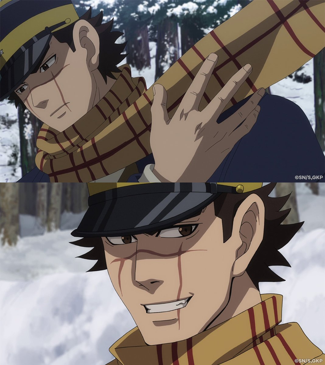 Crunchyroll's tweet photo. Fall wardrobe reveal ✨  (via Golden Kamuy) https://t.co/73GGBbH89H