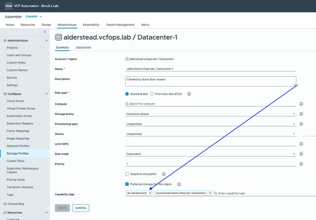 WaldemarPera's tweet photo. @VMware (by @Broadcom) #HybridCloud #VCF - VM Datastore Placement using VCF Automation Storage Profiles (by @bpatvmware) @VMwareVCF @vExpert #vExpertVCF https://t.co/JwfJku3uez https://t.co/BePW9nwavv