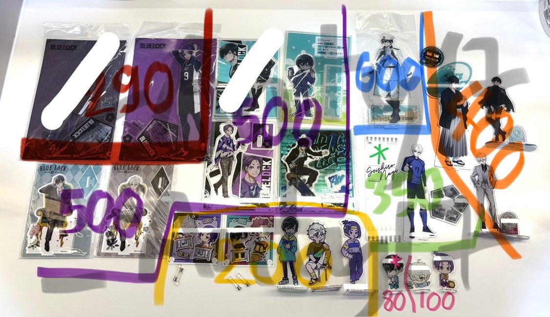 _Anty17's tweet photo. 🌟ส่งต่อ / ขาย ราคาตามภาพ

❤️💜💙 : มือหนึ่ง (ไม่เคยแกะ)

💛🧡💚🩷 : มือสอง (สภาพสะสม มีรอยขนแมว)

*️⃣ : มีตำหนิมาก ขอดูรูปเพิ่มเติมได้

Kw. นางิ เรโอะ ริน แสตนดี้ แสตน

#ตลาดนัดบลูล็อค #ตลาดนัดบลูล็อก #ตลาดนัดคุกฟ้า #ตลาดนัดbluelock https://t.co/x5K6ZiZ5U9