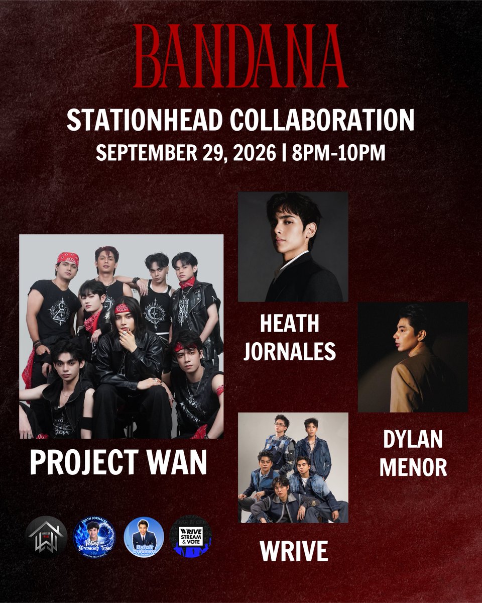 HOWsVT's tweet photo. [BANDANA SH Streaming Collab D3]

Put on your BANDANA and SUMAYAW KA! Mag stay ka lang SA AKING PUSO then meet us at the COFFEE SHOP and maybe we can stream there together? 

📻: @ houseofwans
⏰: 8-10PM

BANDANA SH COLLAB D3
#BANDANA #ProjectWAN
#WRIVE #DylanMenor #HeathJornales https://t.co/Tv4im7rozN