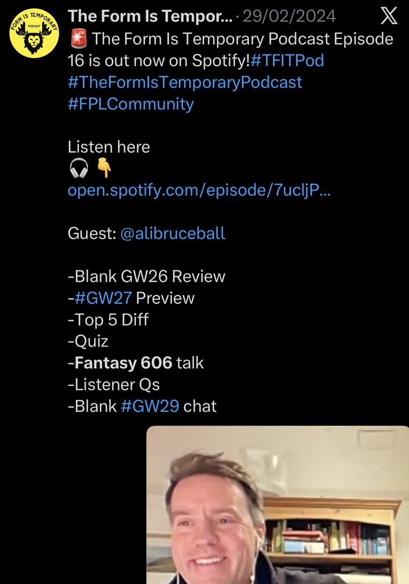 TFIT_POD's tweet photo. We had some incredible people on the #TFITPod, including @FPLFocal, @alibruceball, @FFScout_Joe, @Pras_fpl, @FPLFamily, @FPLMate, @HollyShand, @FplMode, @FPL_Salah, @FC_CrabDogg and @FPLNightmare 🤩 https://t.co/VlToPrwcgq