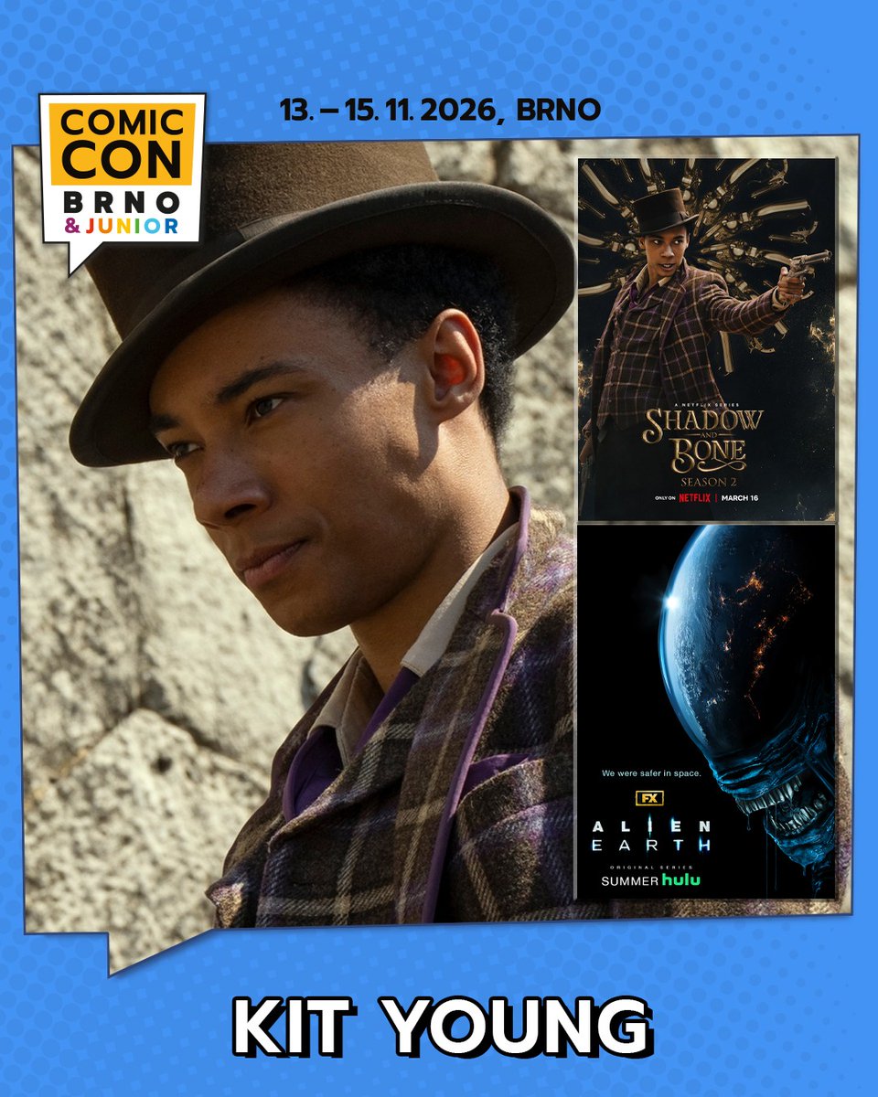 DMJConsult23's tweet photo. I'm delighted to announce that @kittheyounger will be at Comic Con Brno, 14th November 2026 in #Brno, #Czechia.

Info here: https://t.co/Ks5guosRuq

#KitYoung
#ShadowAndBone #Grishaverse #SixOfCrows
#AlienEarth #TheSchoolForGoodAndEvil #TheBeautifulGame #OutOfDarkness https://t.co/p3MgHnkNXE
