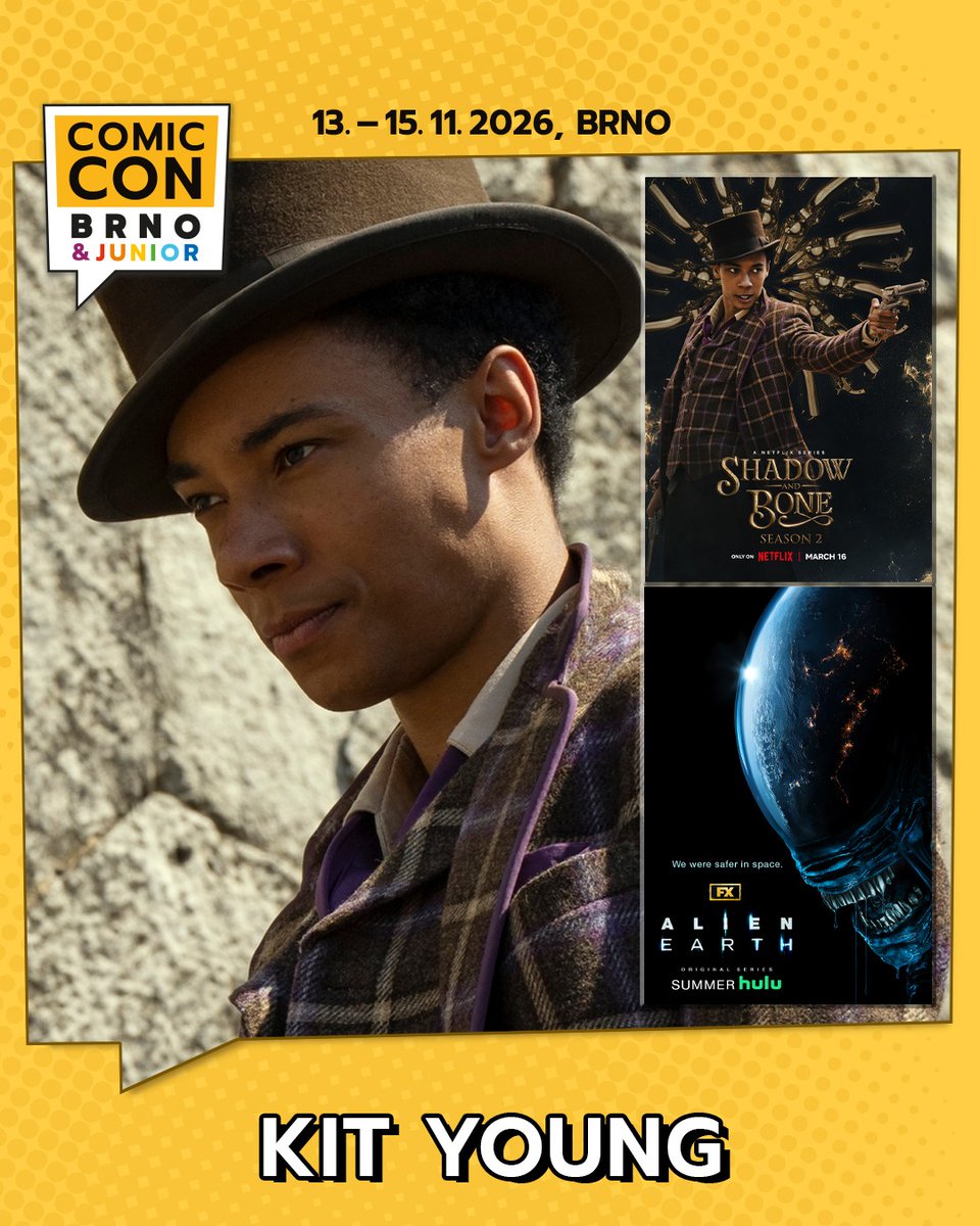 DMJConsult23's tweet photo. I'm delighted to announce that @kittheyounger will be at Comic Con Brno, 14th November 2026 in #Brno, #Czechia.

Info here: https://t.co/Ks5guosRuq

#KitYoung
#ShadowAndBone #Grishaverse #SixOfCrows
#AlienEarth #TheSchoolForGoodAndEvil #TheBeautifulGame #OutOfDarkness https://t.co/p3MgHnkNXE