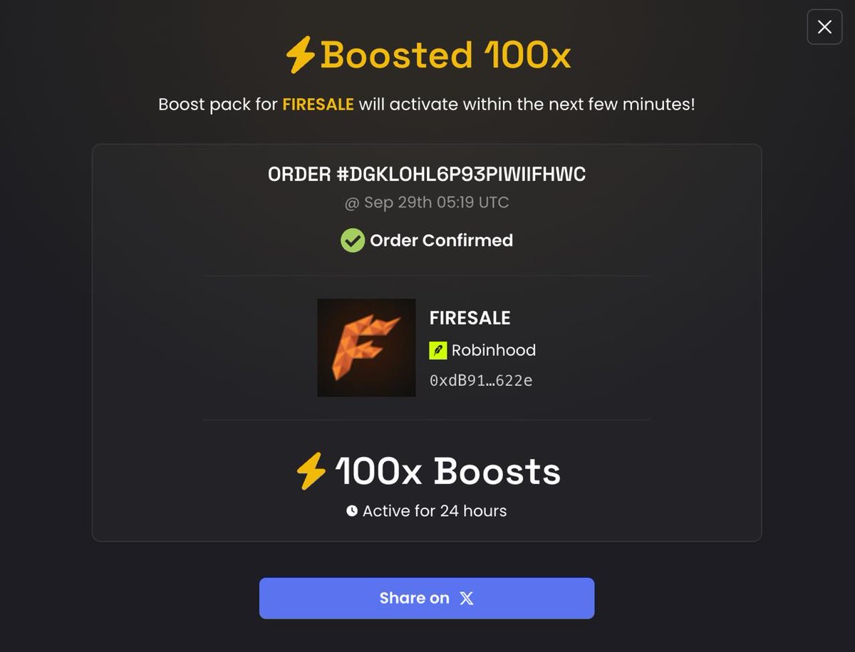 usefiresale's tweet photo. Boosted 100x $FIRESALE https://t.co/hxhhedsF7S