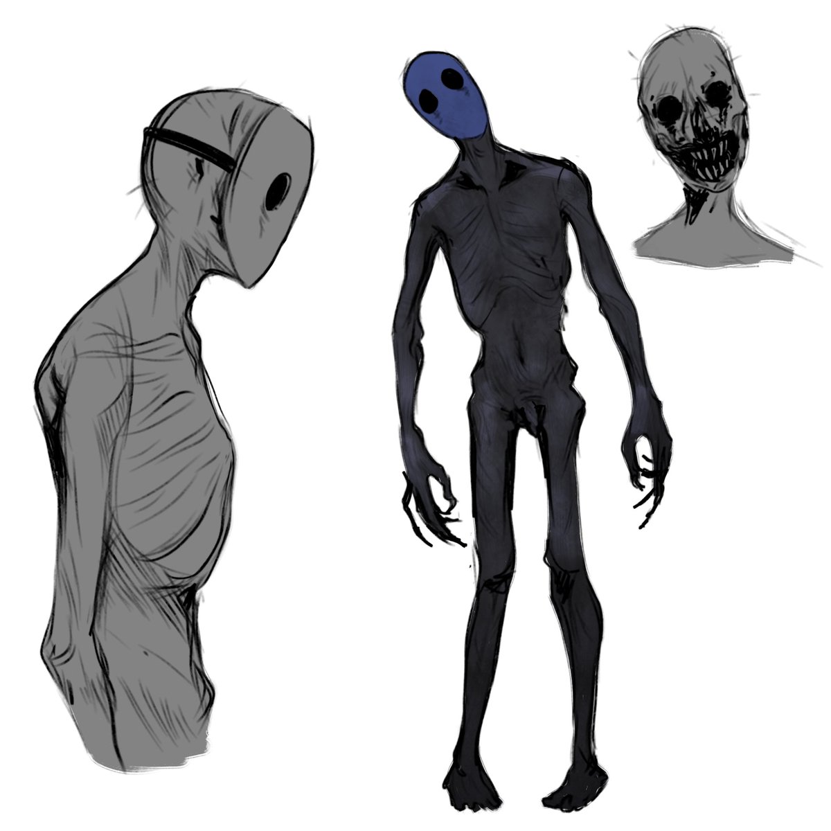 Krolik_Roger_3's tweet photo. my vision of some characters from creepypasta  

(the idea that Nina wears a wig is not mine) https://t.co/pQEh9Quu1l