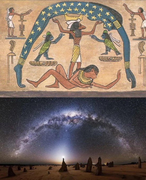 Rainmaker1973's tweet photo. Depiction of the Milky Way in the Tomb of Ramesses VI, Egypt https://t.co/mUDEOQaQYY