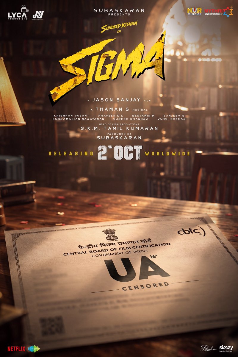 LycaProductions's tweet photo. #Sigma is all set to ignite the screens. 🔥 See U/And your family in theatres on Oct 2. 🤩

#SigmaInCinemasOct2

@official_jsj @LycaProductions #Subaskaran @gkmtamilkumaran @sundeepkishan @MusicThaman @fariaabdullah2 @CatherineTresa1 #RajuSundaram #SampathRaj @shivpanditt @follow_anbu @yogjapee @MagaAnan @sheelaActress #Kamalesh #KiranKonda @Cinemainmygenes @krishnanvasant @Dir_sanjeev #BenjaminM @hariharalorven @venkataction1 @silvastunt @casey_surya24 @ananth_designer #ShadabRayeen @SureshChandraa @UrsVamsiShekar @AbdulNassarOffl @DoneChannel1 @Netflix_INSouth @saregamasouth