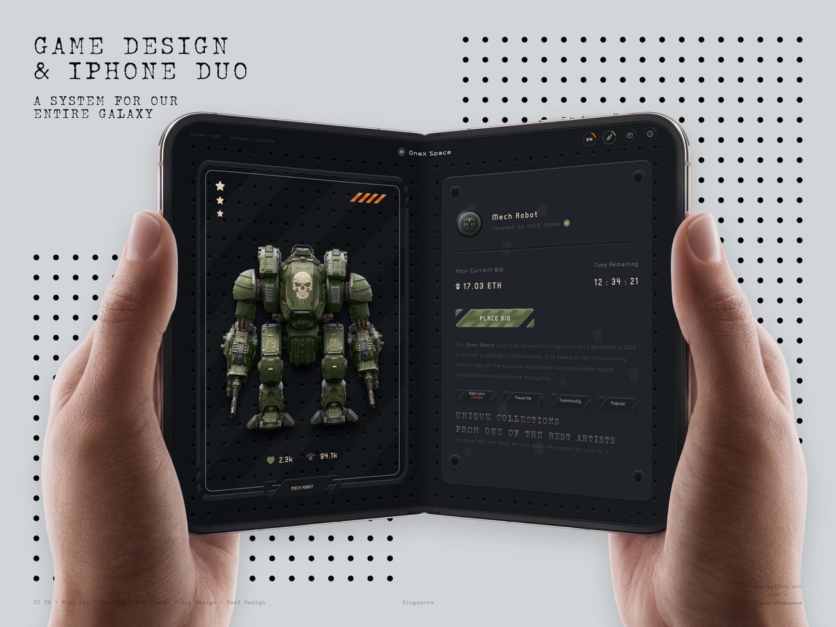 safiruart's tweet photo. Onex Space
Game Design for iPhone Duo
Design UI UX concept for a gaming platform created for the iPhone Duo.
Created by
Safiru Art
Premium UI UX & Product Design
https://t.co/Y2kzZJvupR
#GameDesign #iPhoneDuo #GameUI #GameUX #GameApp #PremiumDesign